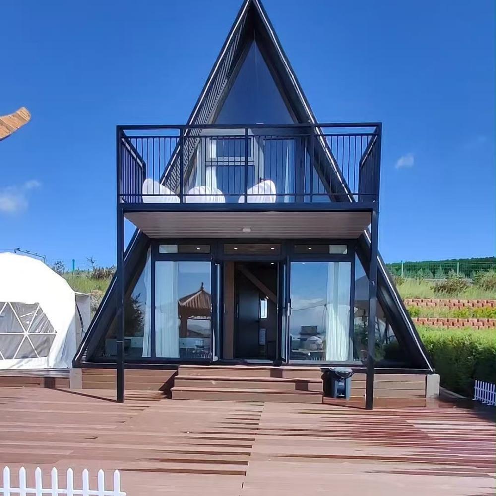 Customized Professional Luxury Triangle Steel Structure Prefab House with Modern Design