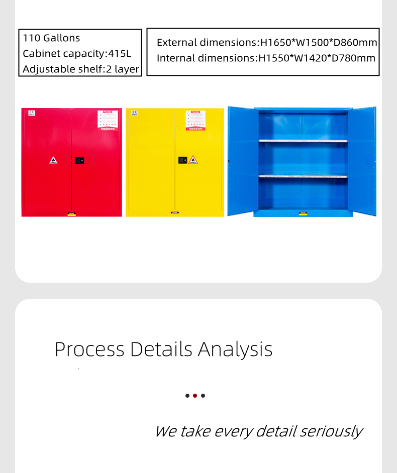 Chinese Factory Inflammable Liquids Fire Proof Chemical Safety Cabinet Fireproof Filing Cabinets Used For School And Laboratory