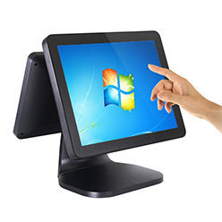 T670 15.6'' Widescreen touch screen pos all in one pc desktop pos system windows Border color and 12'' VFD Optional