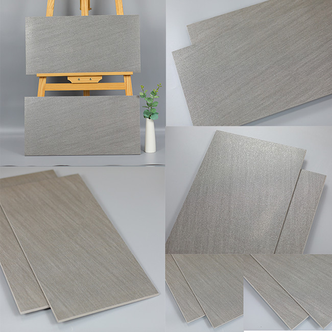 Foshan 300*600mm Porcelain Rustic Tiles Dark Gray Color Non Slip For Home Hotel