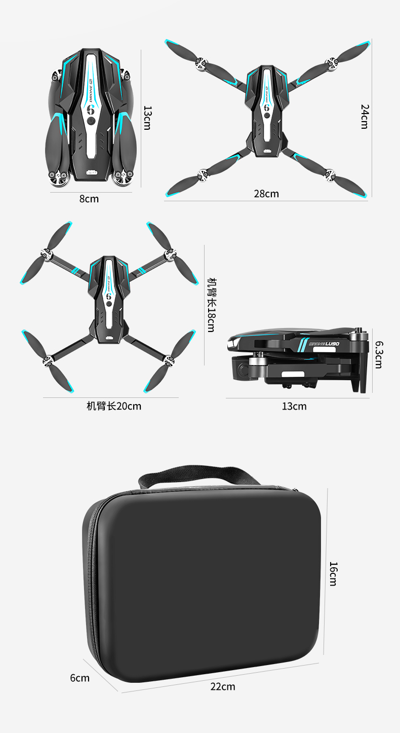 Beginner Drones Three-axis Flow Positioning Brushless Mini Foldable Drone with Infrared Obstacle Avoidance and 4k Camera