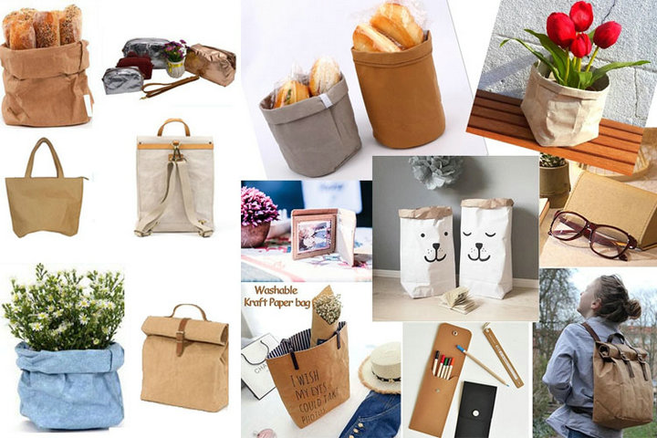 Good Toughness Colorful Red / Green Washable Kraft Natural Paper For Plant Bag