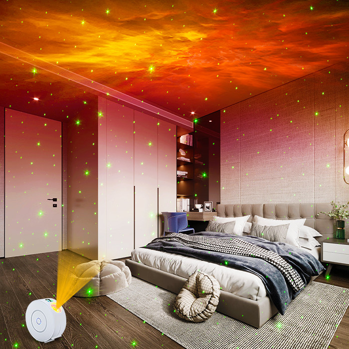 Remote Control Smart Home Galaxy Projector , ABS LED Alexa Night Light Projector