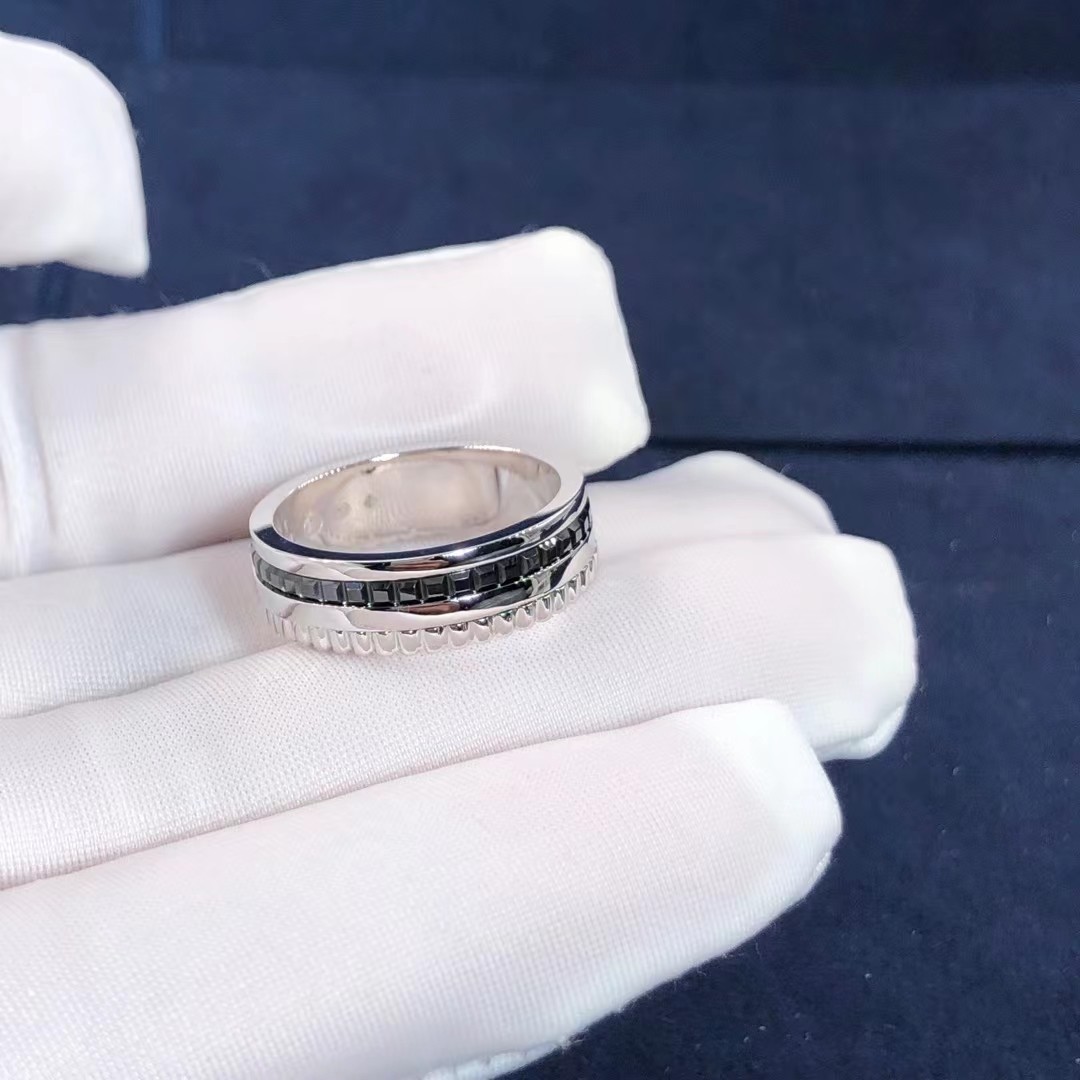 Bouchero Quatre Black Edition Small Ring High Quality 18K Gold Ring Jewelry Natural Diamond Ring