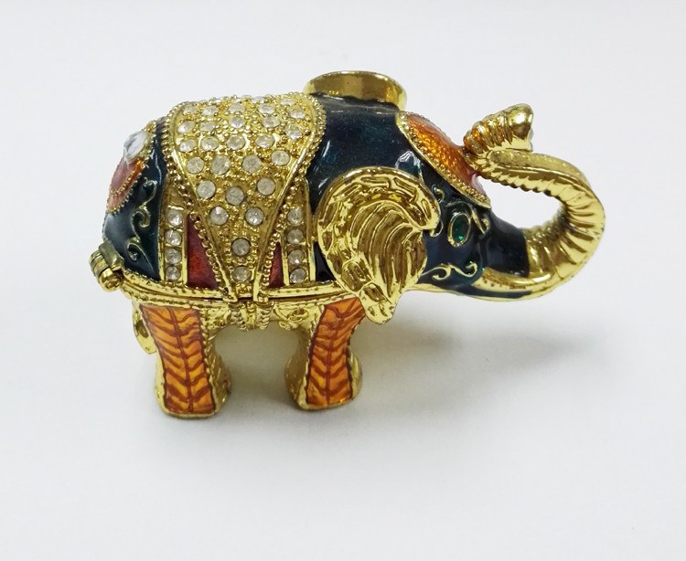 Fashion elephant shaped metal jewelry box custom elephant shaped jewelry box wholesale