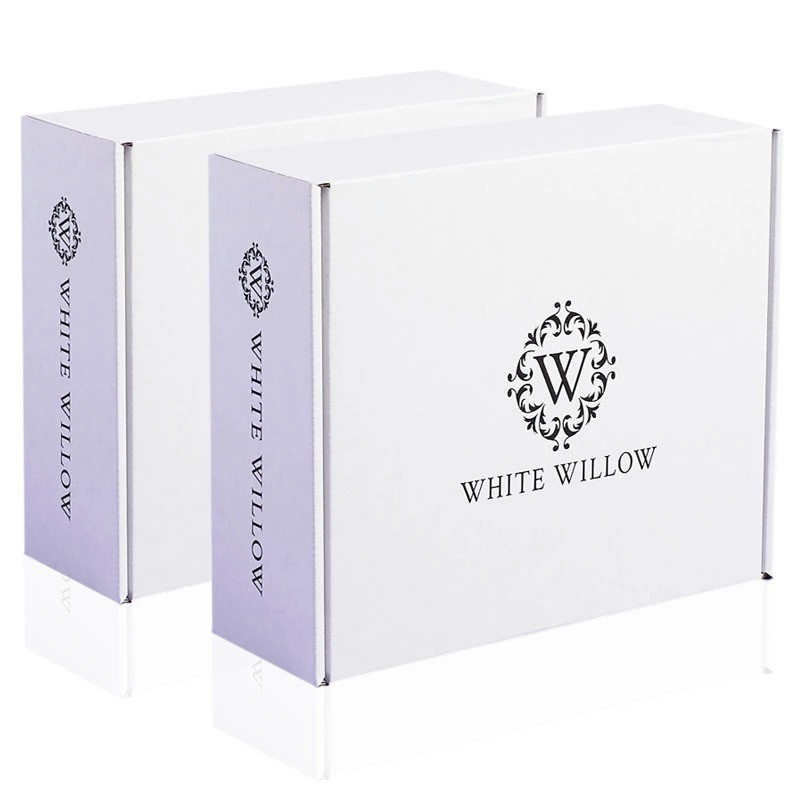 250gsm CCNB White Corrugated Shipping Boxes 4C Printing Cardboard Mailer Boxes