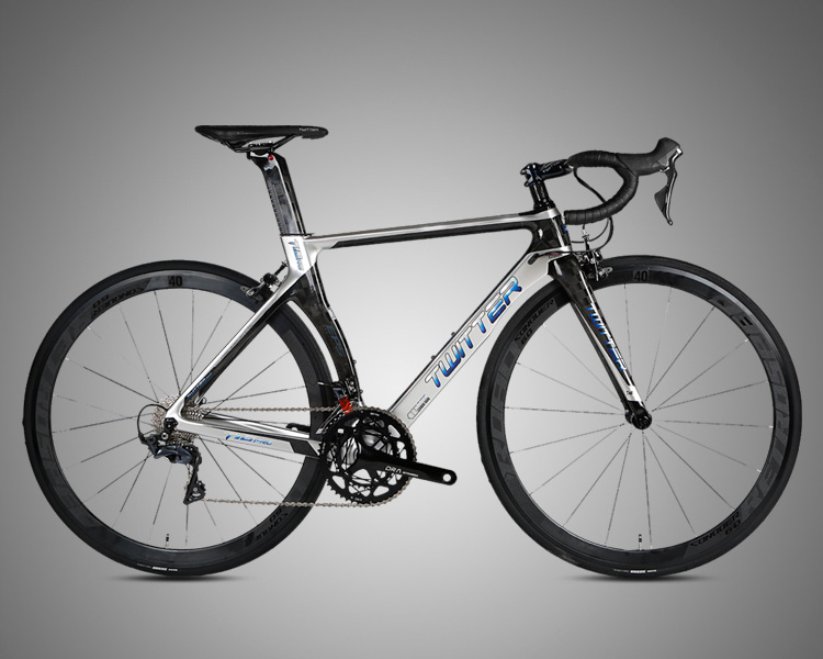 Red 22 Speed Carbon Fiber Road Bike Shimano Ultegra Aluminum Alloy Rim