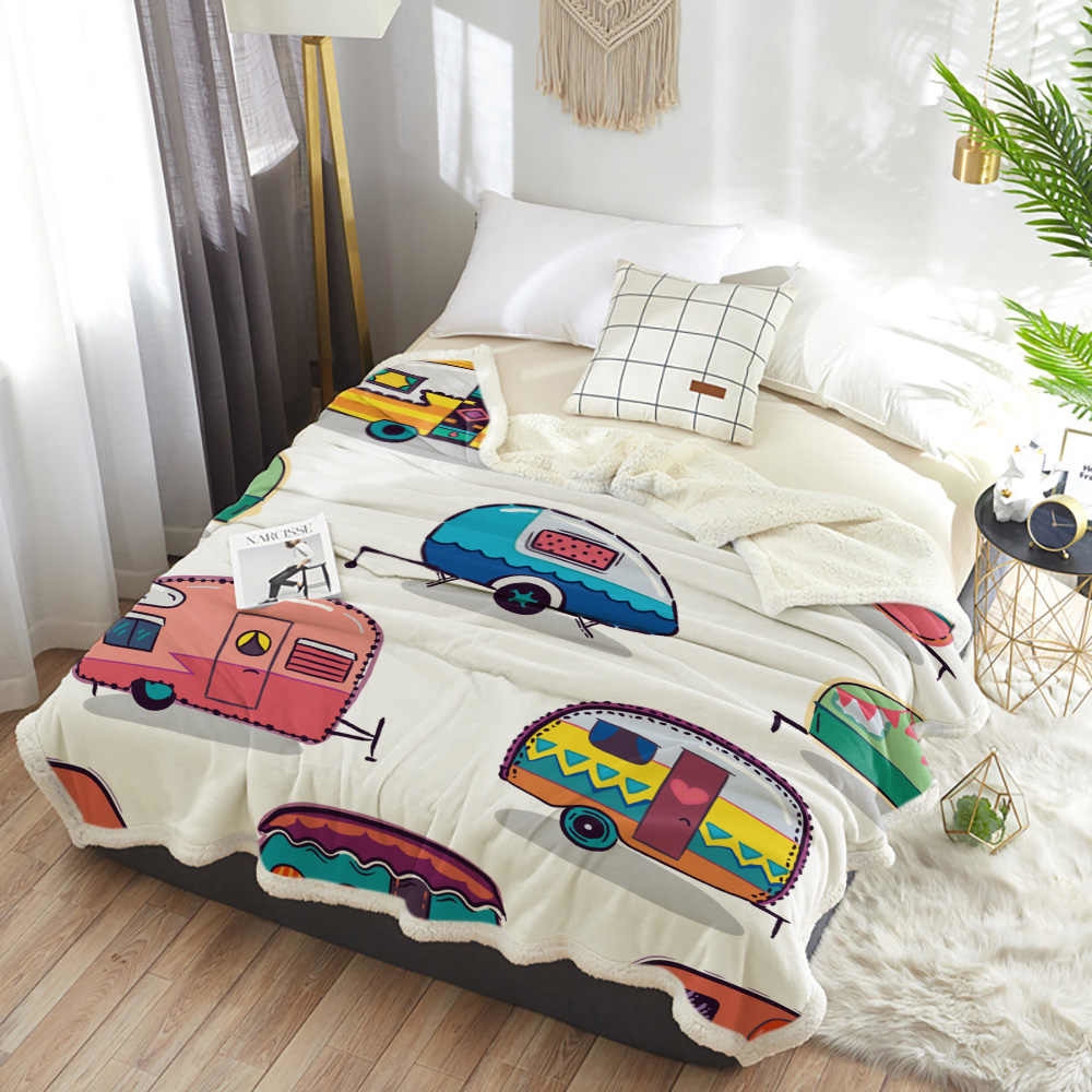 Disposable Brushed Super Soft Sherpa Throw Blanket 130x150cm