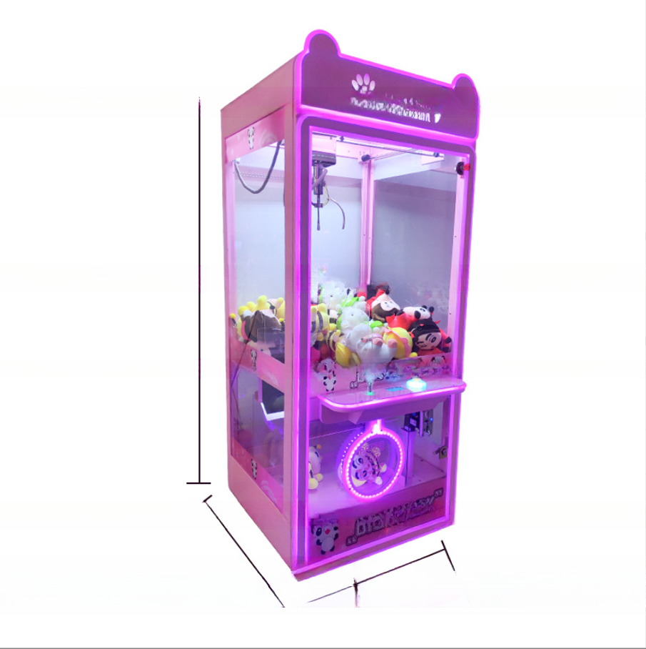 Dreamland amusement coin operated pink beautiful claw crane toys game machine for sale