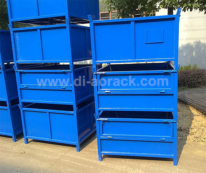 Warehouse Heavy Duty Foldable and Stackable Steel Stillage Cage