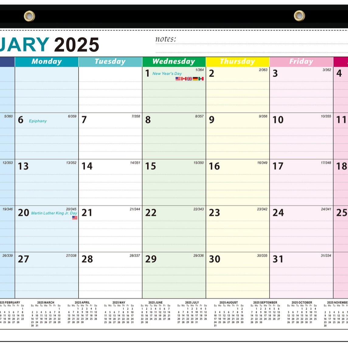 12 Photos Custom Wall Calendars Spiral Binding For Corporate Gifts