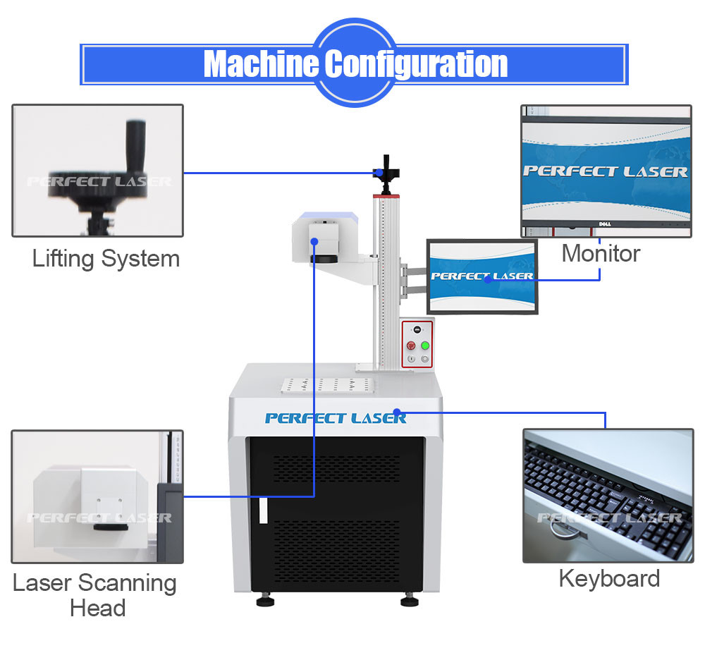 Data Networking Co2 Laser Marking Machine 110×110mm 10W/30W/60W Fast Speed