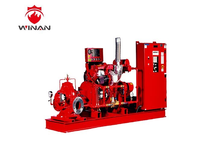 High Pressure Fire Fighting Pumps Diesel Engine Fire Pump Packaged UL Listed 750 Gpm