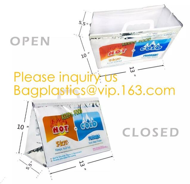 custom bulk waterproof large soft folding food delivery picnic lunch tote grocery cooler bag aluminum foil thermal bags