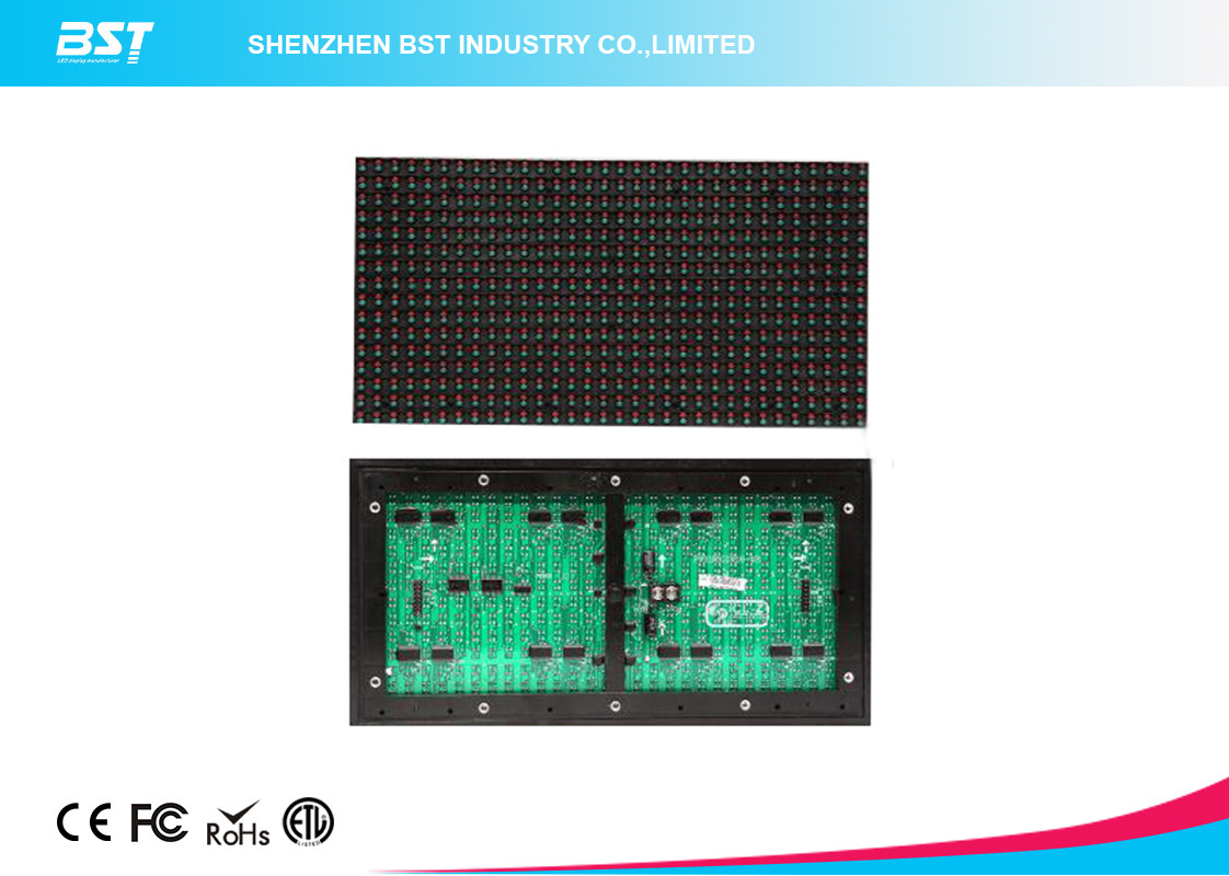 16 x 32 Dots 10mm Pixel Pitch 1R1G Led Display Module dual color 1/4 Scan Driving