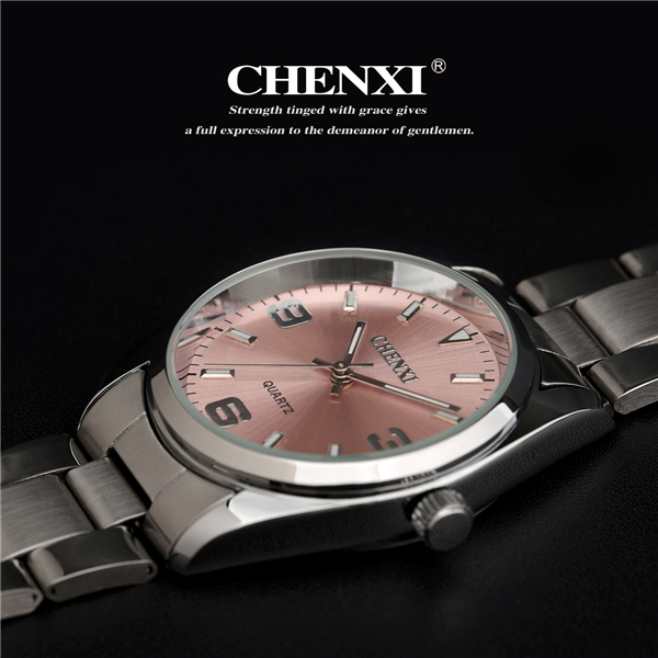 Fashion Ladies Watches Sapphire Glass Case Stainless Steel Watches Man Men's Quartz Watch