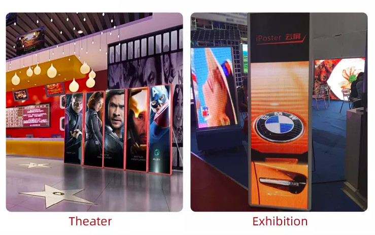 Floor Standing WIFI Control Poster Led Display Light Weight Magic Digital Mirror P2.5