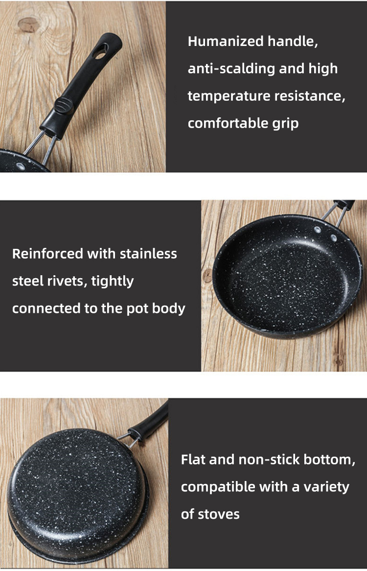 Full Size Induction Stovetop Frying Pan Non Stick With Bakelite Handle
