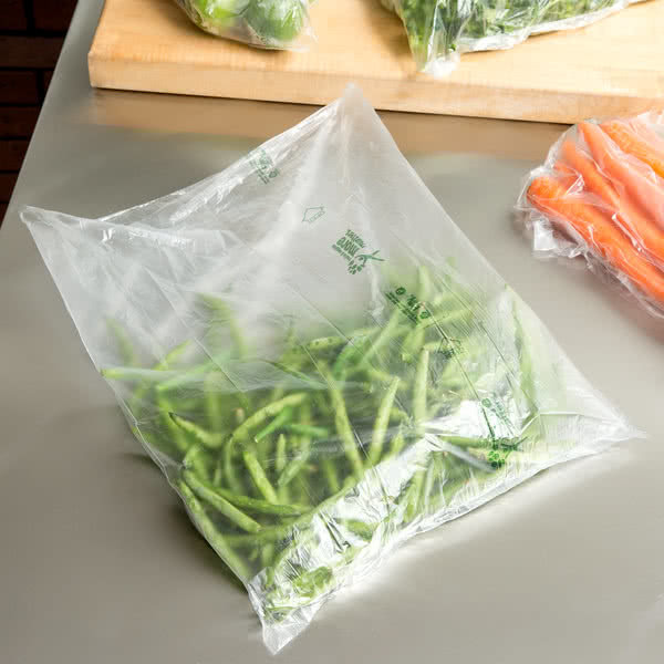 Natural Translucent Plastic Bag , Narrow Profile 14" X 18" Plastic Produce Bags On A Roll