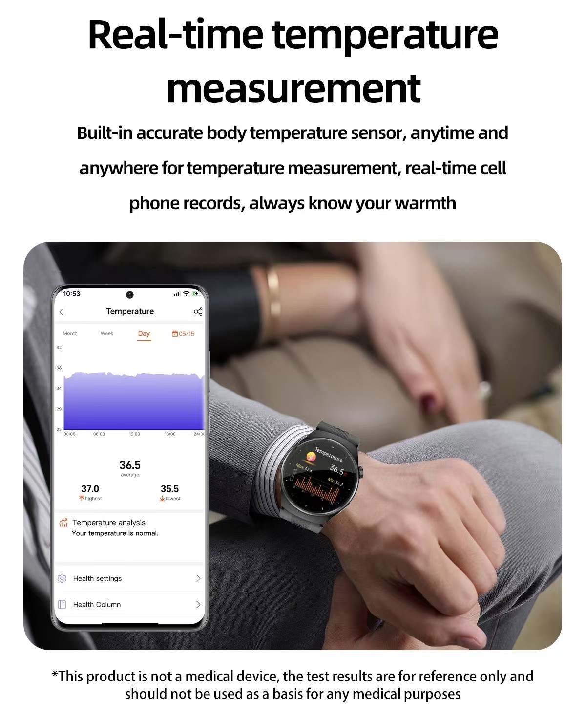 IPS Screen Air Pump Blood Pressure Heart Rate Monitor Smart Watch S28 1.39 inch