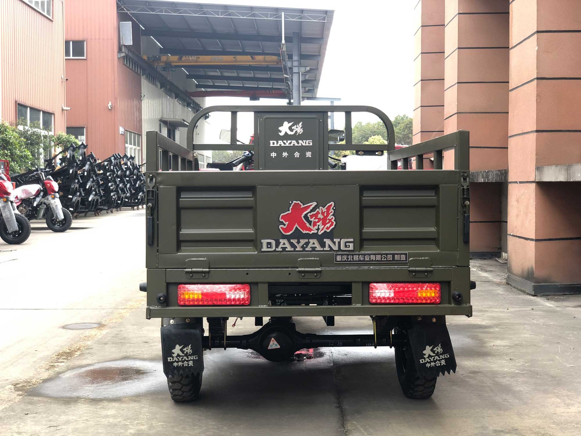 DAYANG Motorized Tricycle Cargo Tricycle Three Wheel Motorcycle with 12V Battery System