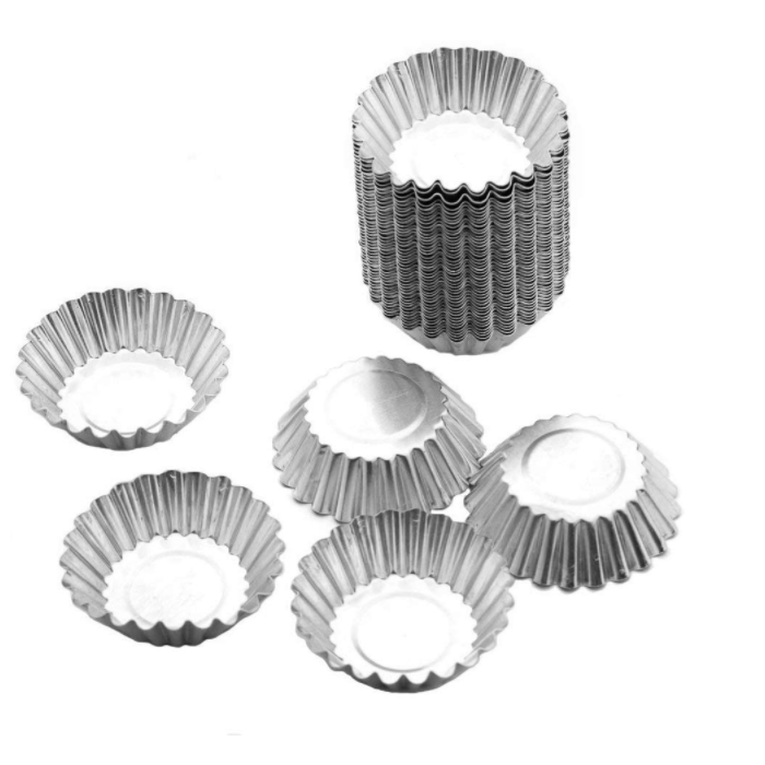 Cupcake Cake Cookie Aluminum Egg Tart Mold Pudding Mould Tin Baking