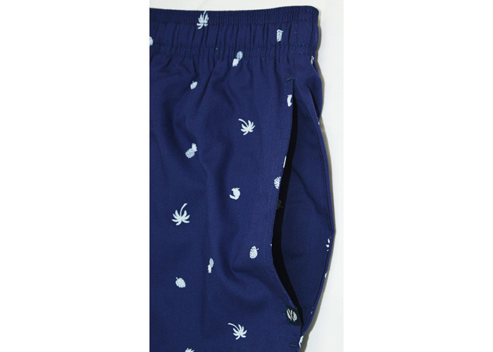 Anti Pilling Mens Luxury Sleepwear Woven Cotton Poplin Printed Pajamas Shorts
