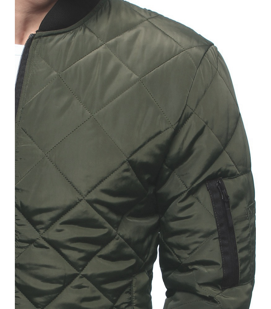 Thicker Quilted Lining Warm Waterproof Winter Jacket For Men V Neck Design