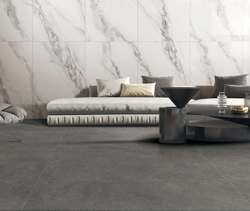 Full Body 750*1500mm Cement Look Porcelain Tile Project Commercial Residential