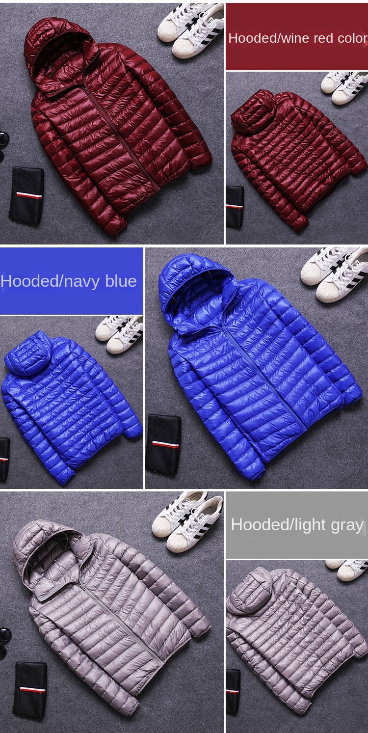 Duck Down Filled Puffer Jackets Multi Coloured Outdoor Light Warm Standing Collar