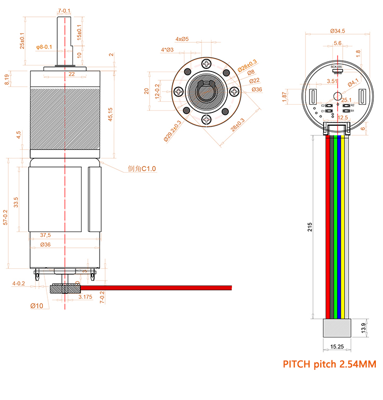 Waterproof Planetary Gear Motor Brushed Dc Customizable For Gas Pump