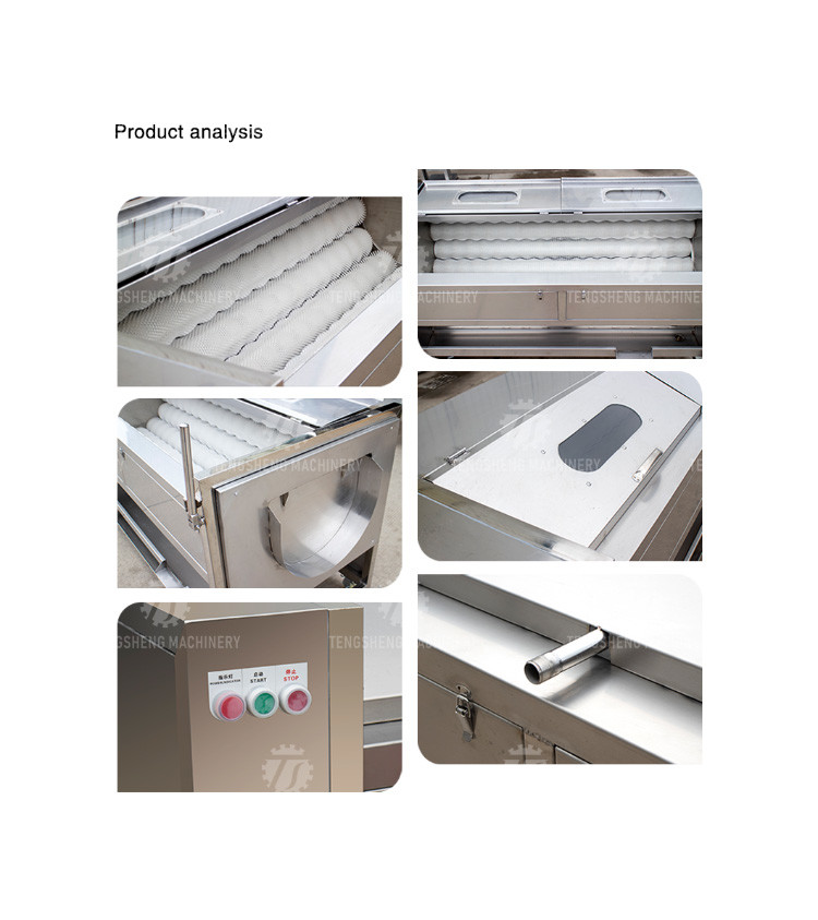 380KG Seal cover lotus root hair roller cleaning machine potato peeling machine stainless steel cleaning equipment