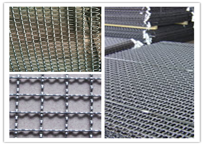 Multifunction Sand Square Hole 4.8mm Dia Crimped Mesh