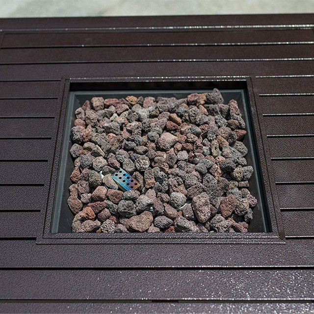 50,000 BTU Auto-Ignition Square Propane Fire Pit For Courtyard Balcony Garden