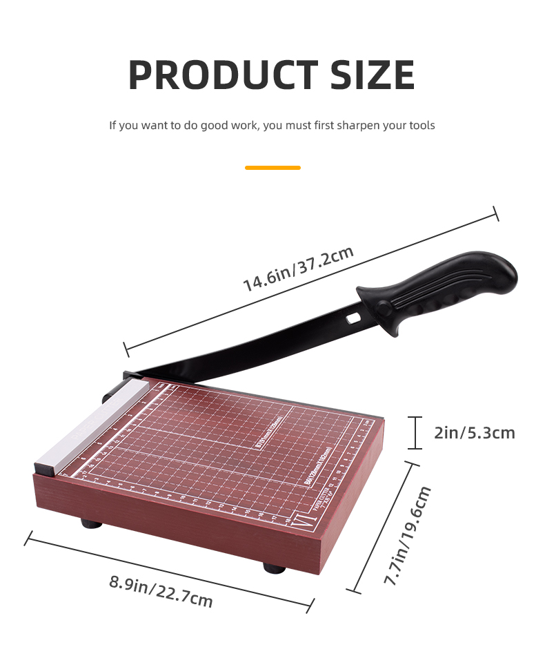 A5 Wooden Paper Trimmer Mini Guillotine Cutter For Printing And Photo Paper