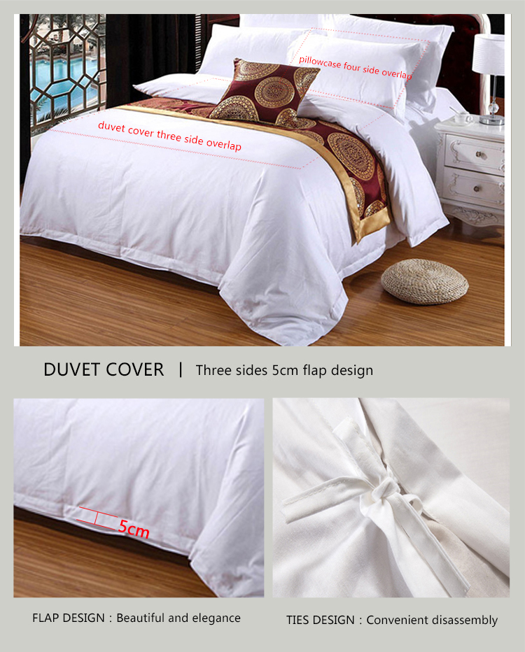Response within 24 Hours 4pcs Satin Stitch Duvet Bedding Set for King Size Double Bed