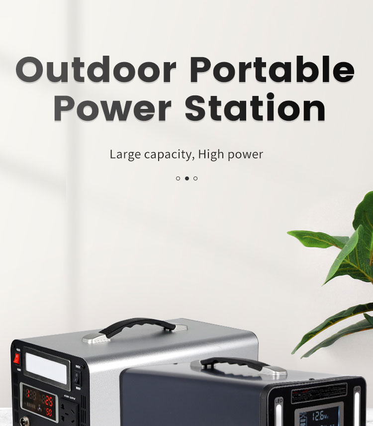 500W Portable Power Station Generator 50ah Solar Power Supply For Outdoor Charging