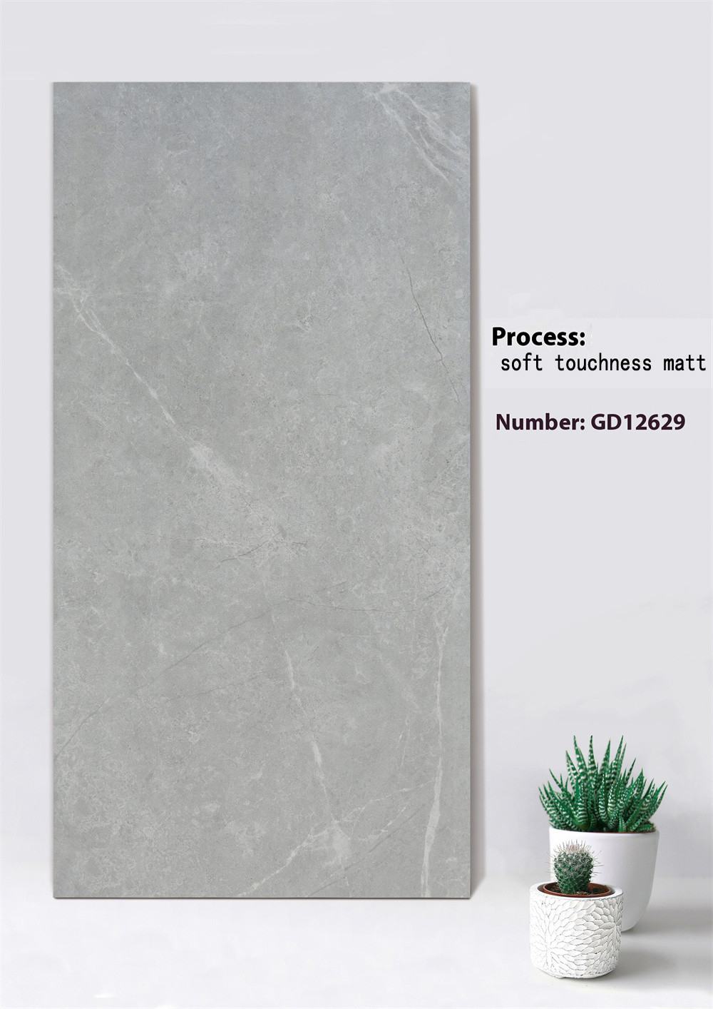 White And Gray Firebrick Soft Touchness Matt Decorative Curtain Wall Tiles For Rebuilding 600x1200mm