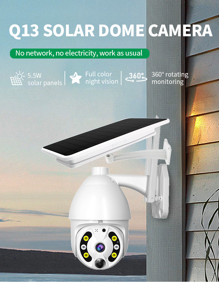 4G Solar Powered Camera Two-Way Audio 1080P Solar Cctv Wireless Network PTZ Cloud Storage Outdoor Camera
