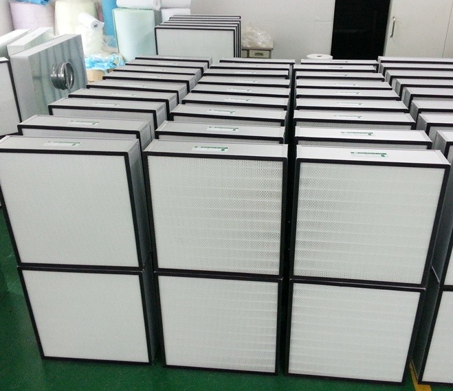 Anodized Aluminum Frame Disposable H13 H14 HEPA Filter Box With Fiberglass Media