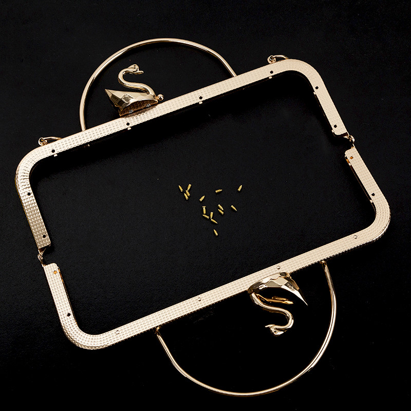 20.5cm Zinc Alloy Two Handle Handbag Frame For Masquerade