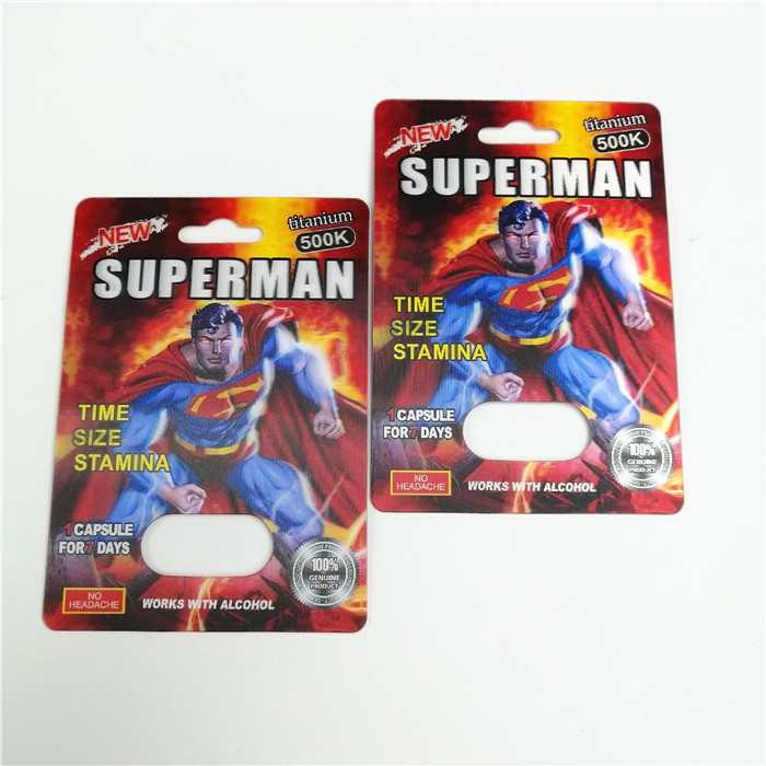 350g Paperboard Gravnre Printing Blister Card Packaging For Sex Pill