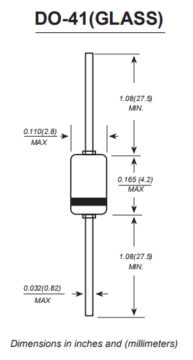 1W Glass Package Silicon Zener Diode 1N4728A 1N4729A 1N4730A 1N4731A 1N4732A 1N4733A 0