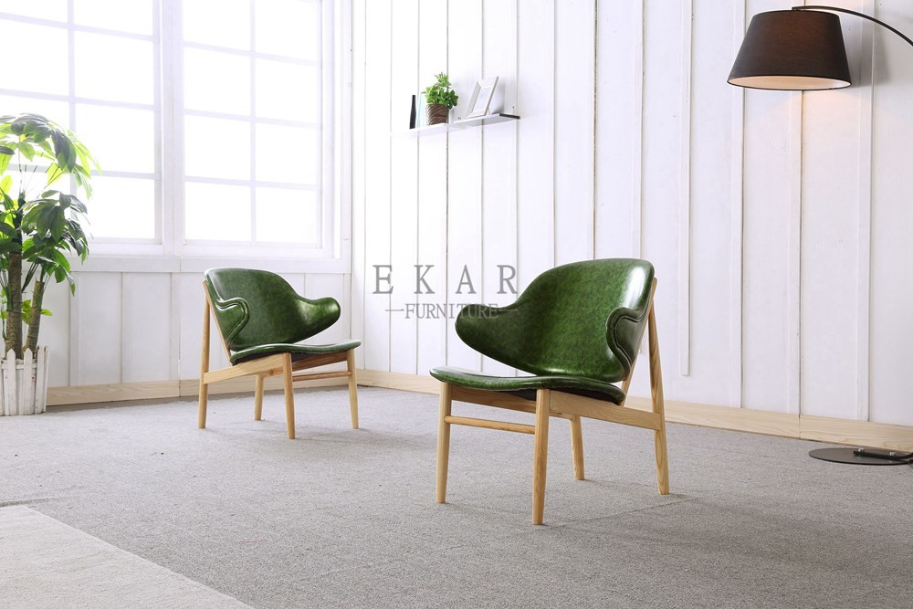 Green Leather Living Room Furniture Relax Chair