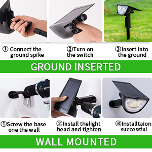 solar spotlights outdoor waterproof