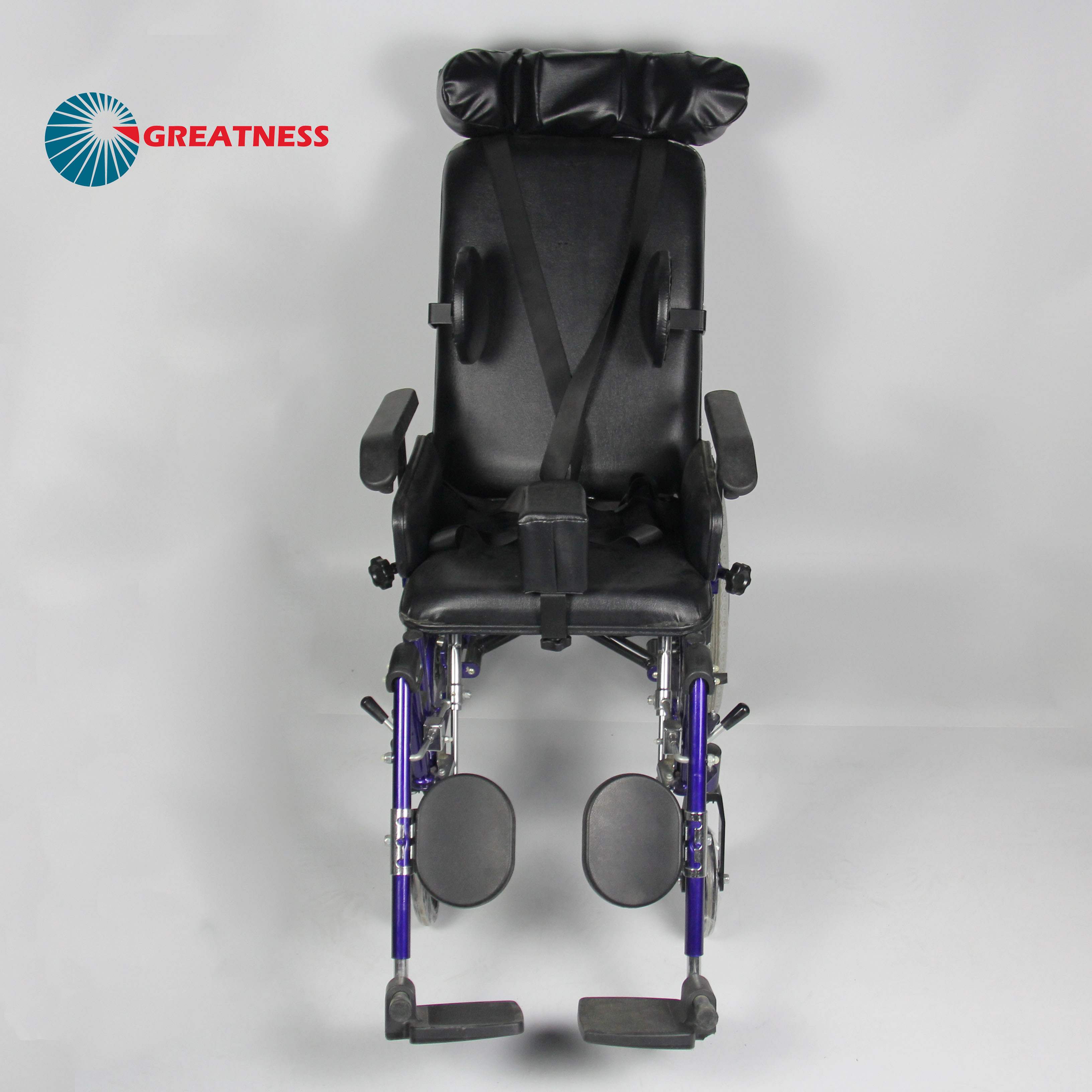 Pediatric Transport Aluminum Manual Wheelchair For Children Reclining High Back