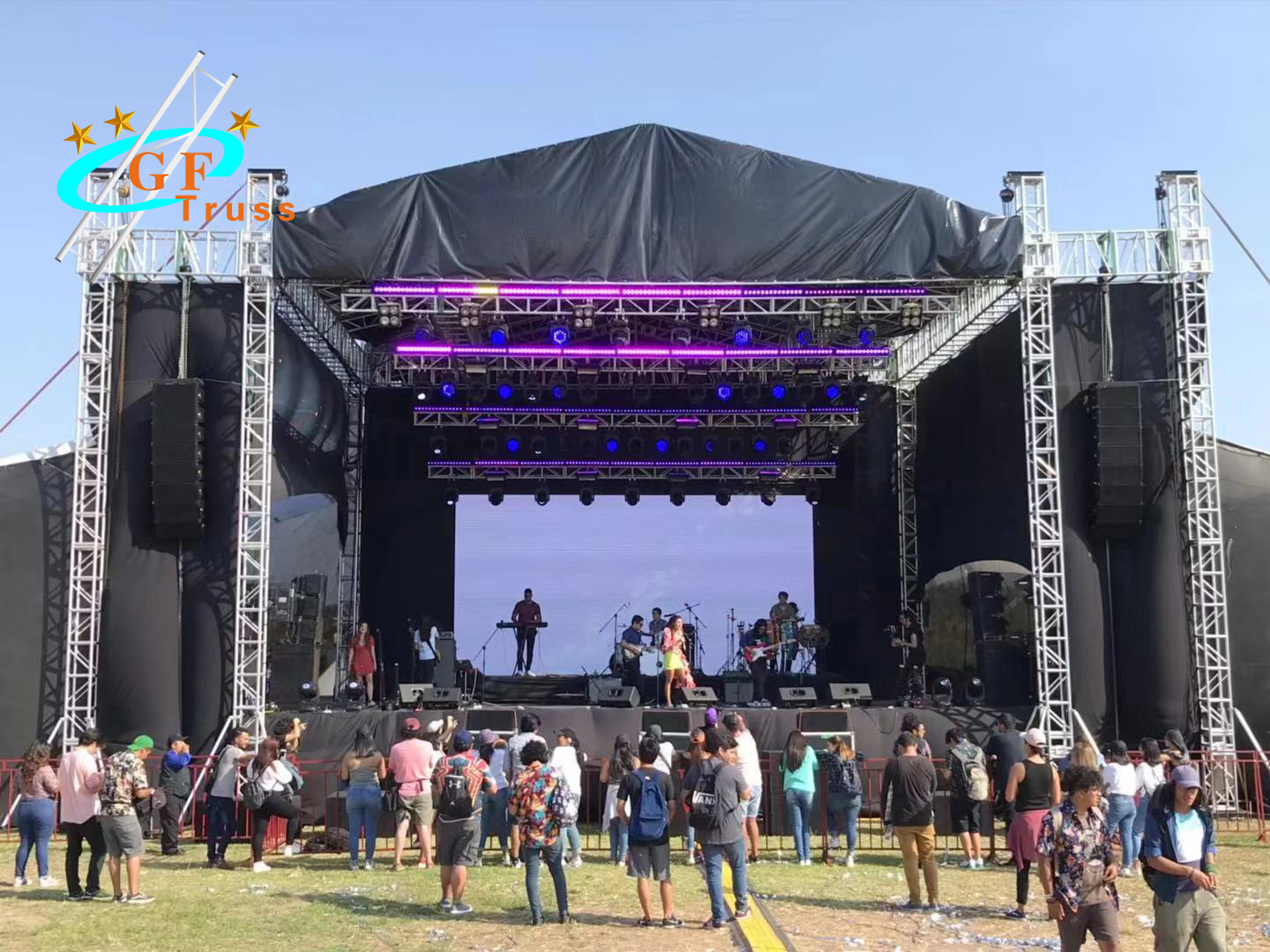 Triangle Shape Aluminum Stage Lighting Truss Systems 50*3mm