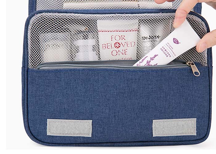 Folding Large Hanging Toiletry Bag With Compartments For Women 22 * 17 * 9cm
