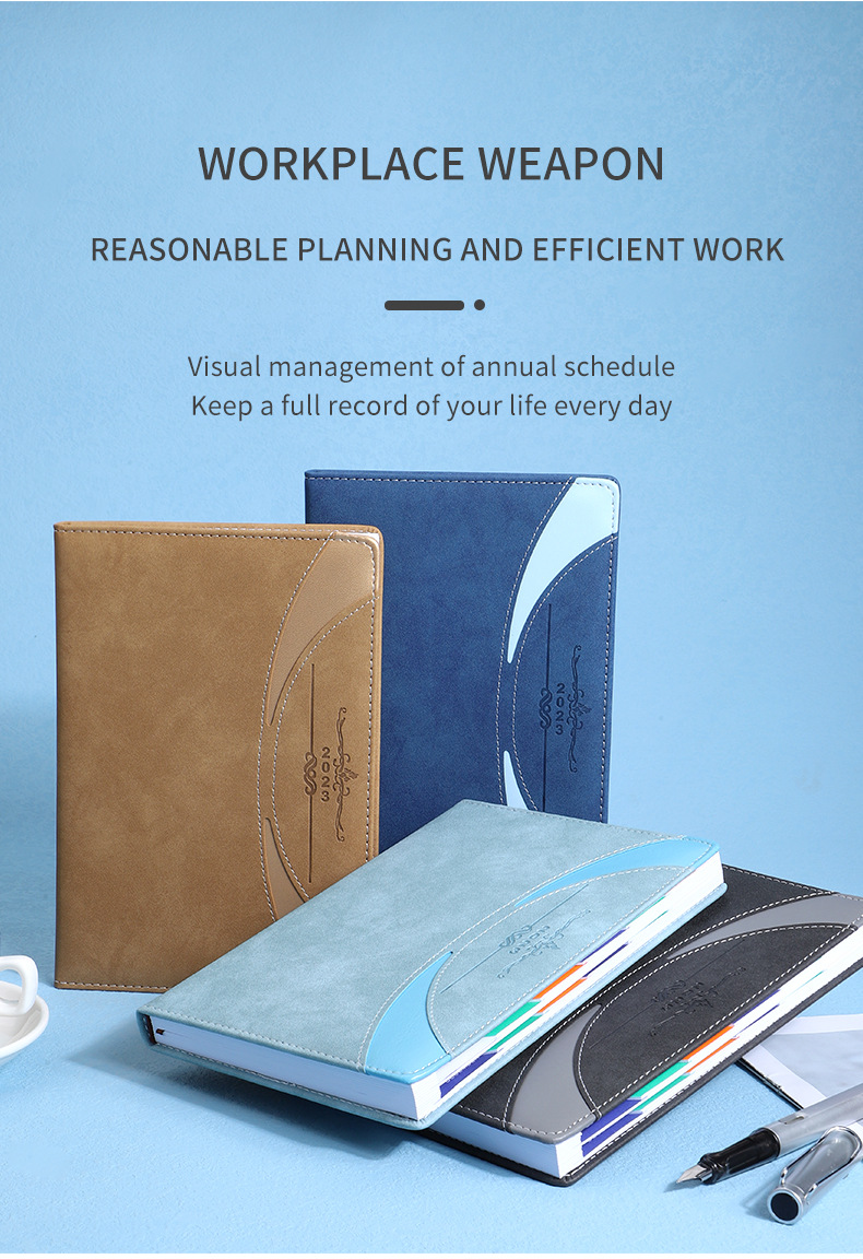 100 Sheets Inner Pages A5 Diary Leather Journal Hardcover Planner Printed Notebook