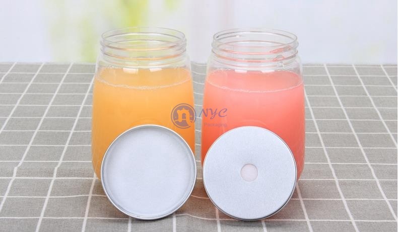 16oz Clear Wide Mouth 0.5l Plastic Beverage Jar